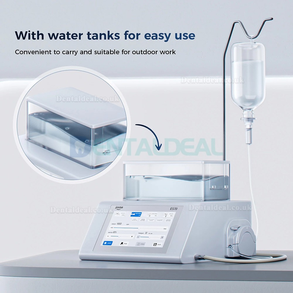 Jinme ES70 Dental Surgical Drive System for Implant Placement & Oral Surgery with 4Pcs Contra-Angle